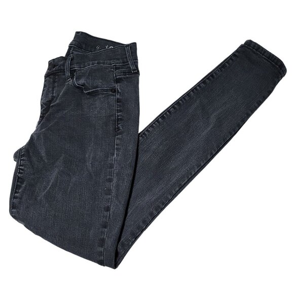 Gap 1969 Legging Jeans Womens Size 27 Skinny Jegging Low Rise Black Denim Pants - Picture 1 of 6